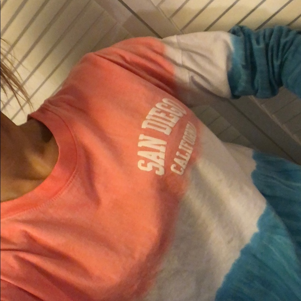 San Diego California shirt small tie dye blue